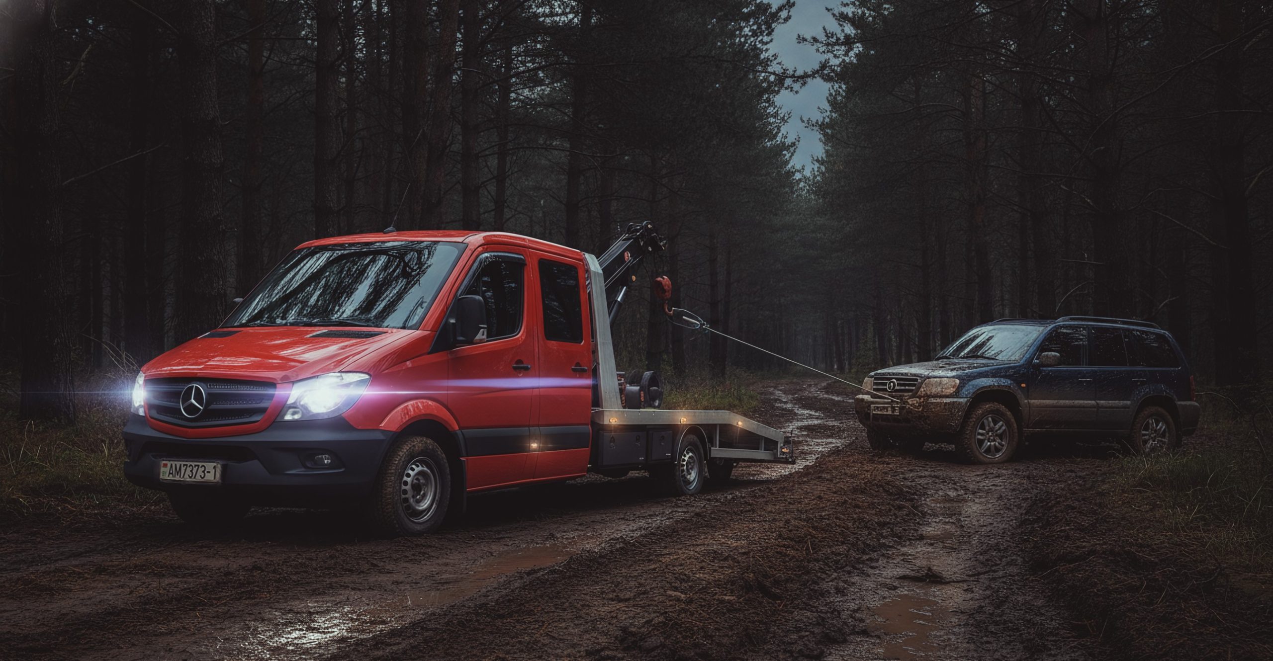 Вытягивание из кювета / грязи